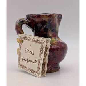 VTG Cocci Profumati Scented Italian Pottery Handmade Miniature Pitcher Mini 2"